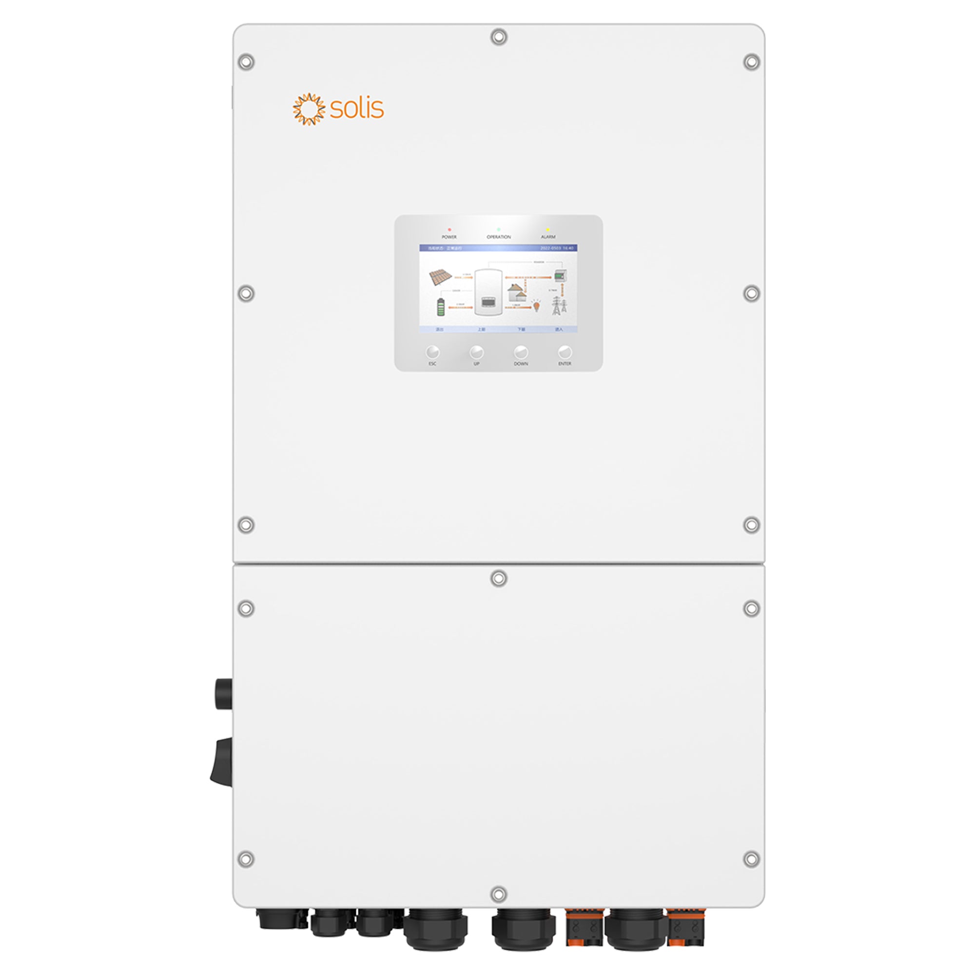 Solis S6-EH3P30K-H-LV | Inversor de Almacenamiento Trifásico Alta Tensión 30kW 3MPPT 150–800V <10ms IP66